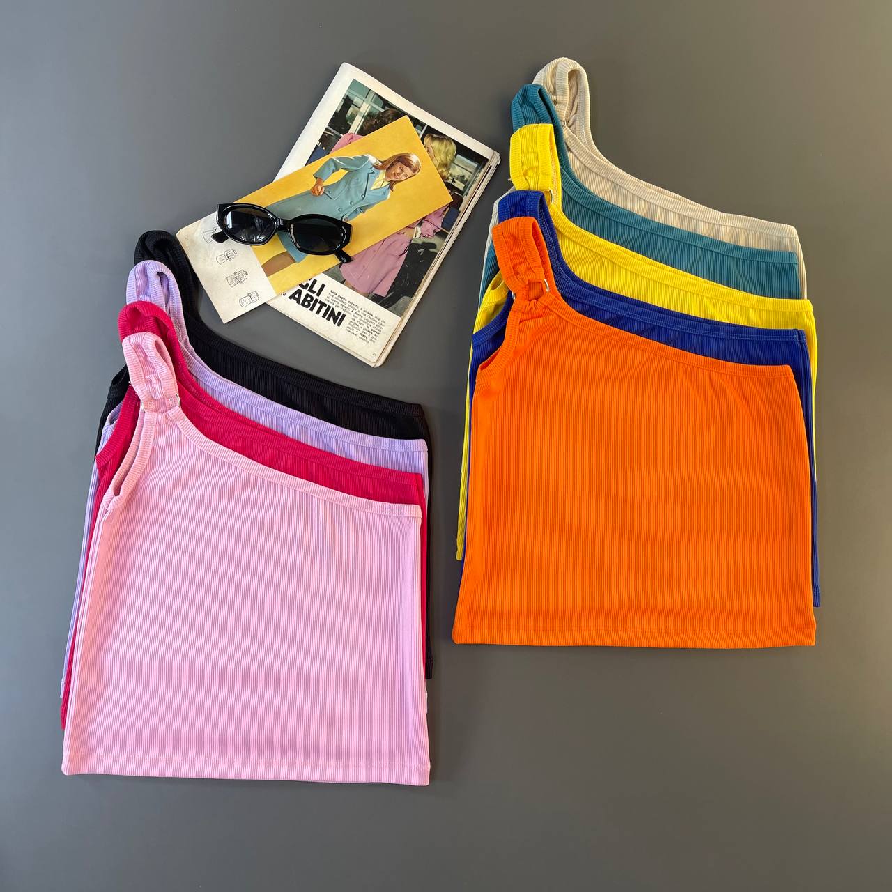 کراپ دخترانه مدل رومی یک طرفه جنس کبریتی