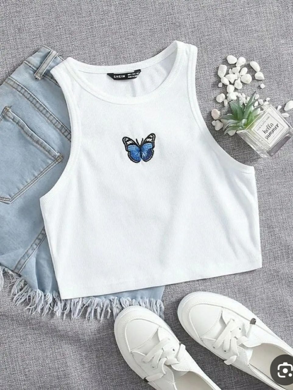 کراپ دخترانه مدل پروانه ای آستین حلقه ای جنس کبریتی